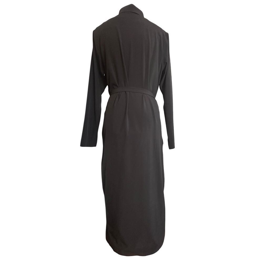 Athleta Urbanite Dress Sz M Black #846038 Travel Casual Comfort Work Momcore Tie - Picture 14 of 16